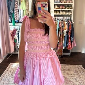 Pink Striped Bubble Dress